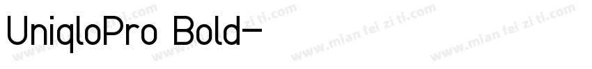 UniqloPro Bold字体转换